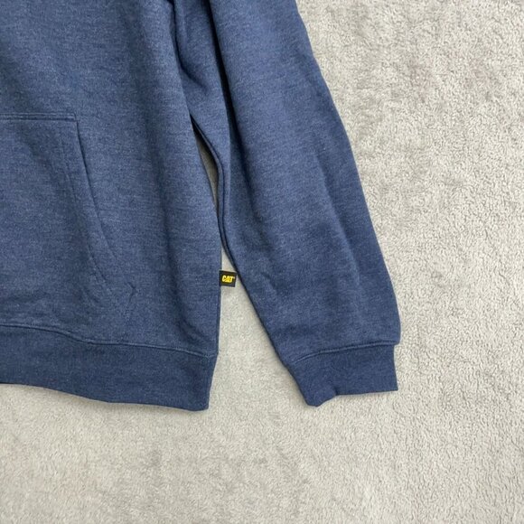 NWT CAT Mens Blue Hoodie Sweatshirt L Embroidered Logo Workwear M0115 - Picture 7 of 8
